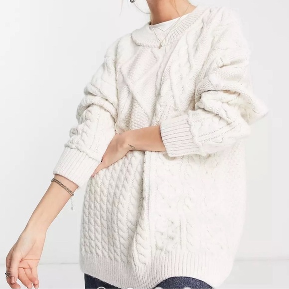 Free People Leslie Cable Knit Sweater - Picture 4 of 8